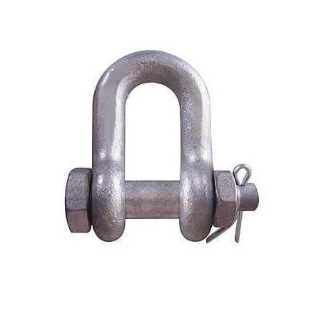 Chain Shackle, Super Strong, 17 Ton, 138 In, 112 In Pin Dia, BoltNutCotter Pin, 444 In Inner